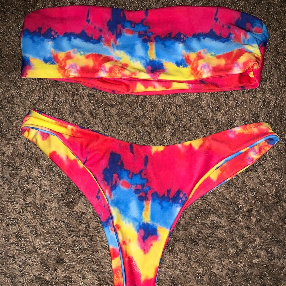Tie dye swim suit
